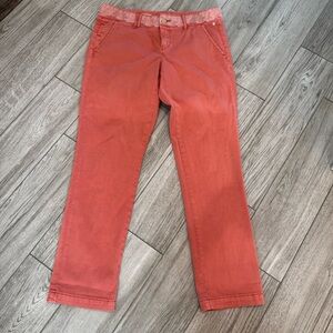 Anthropologie Pilcro and the Letterpress pants, Hyphen fit, Coral, size 29